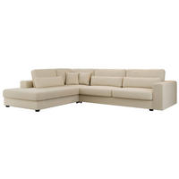 ECKSOFA Savona Beige Boucle - links - Beige/Schwarz, Kunststoff/Textil (316/249cm) - MKS