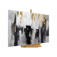 ÖLGEMÄLDE 120/80 cm - Schwarz, Holz/Textil (2.4/80cm) - KUNSTLOFT