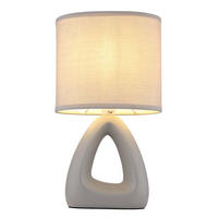 TISCHLEUCHTE Keramik Grau Textil - Grau, Textil (17/10/30cm) - Globo Lighting