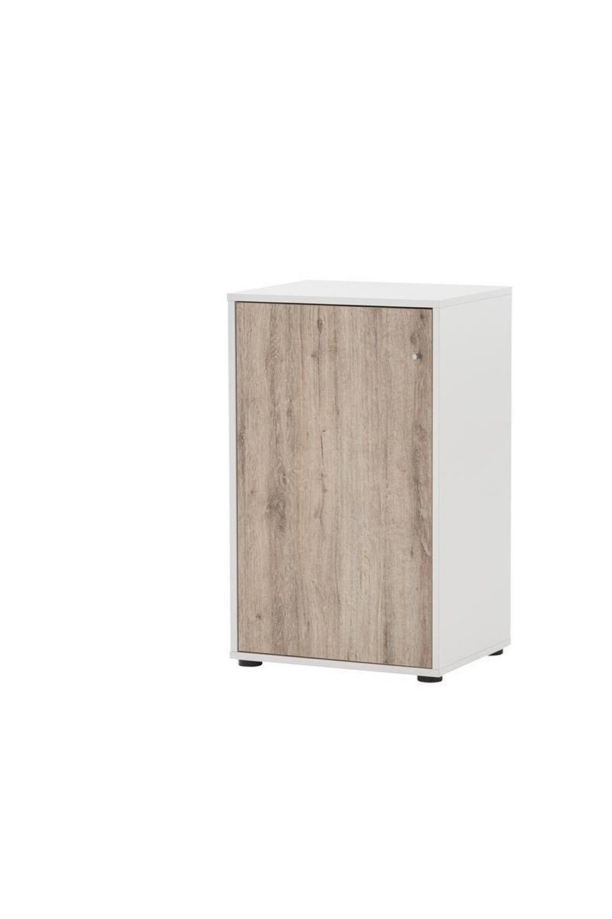 AKTENREGAL Pigeon 2er Set 2 AKTENSCHRANK & REGALKREUZ Breite 51-100 cm Weiß/Eiche - Weiß, Holz (151/166/41cm) - PROREGAL
