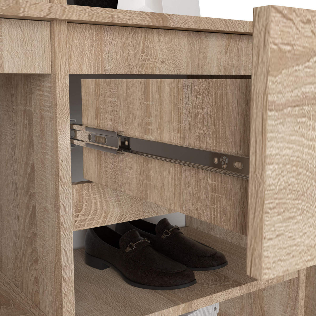 ŠATNÍK dub Sonoma 95/183/35 - Sonoma dub, kompozitní dřevo (95/183/35cm) - RAUMHIRSCH FURNITURE