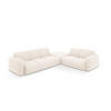 ECKSOFA rechts Molino aus Chenille-Stoff leichtes beige 6 Sitzplätze - Creme, Textil (250/315cm) - Micadoni