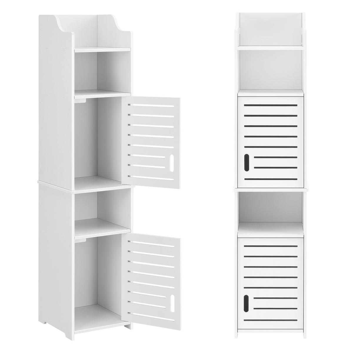 HOCHSCHRANK Mora - Weiß, Kunststoff (32/135/32cm) - [en.casa]