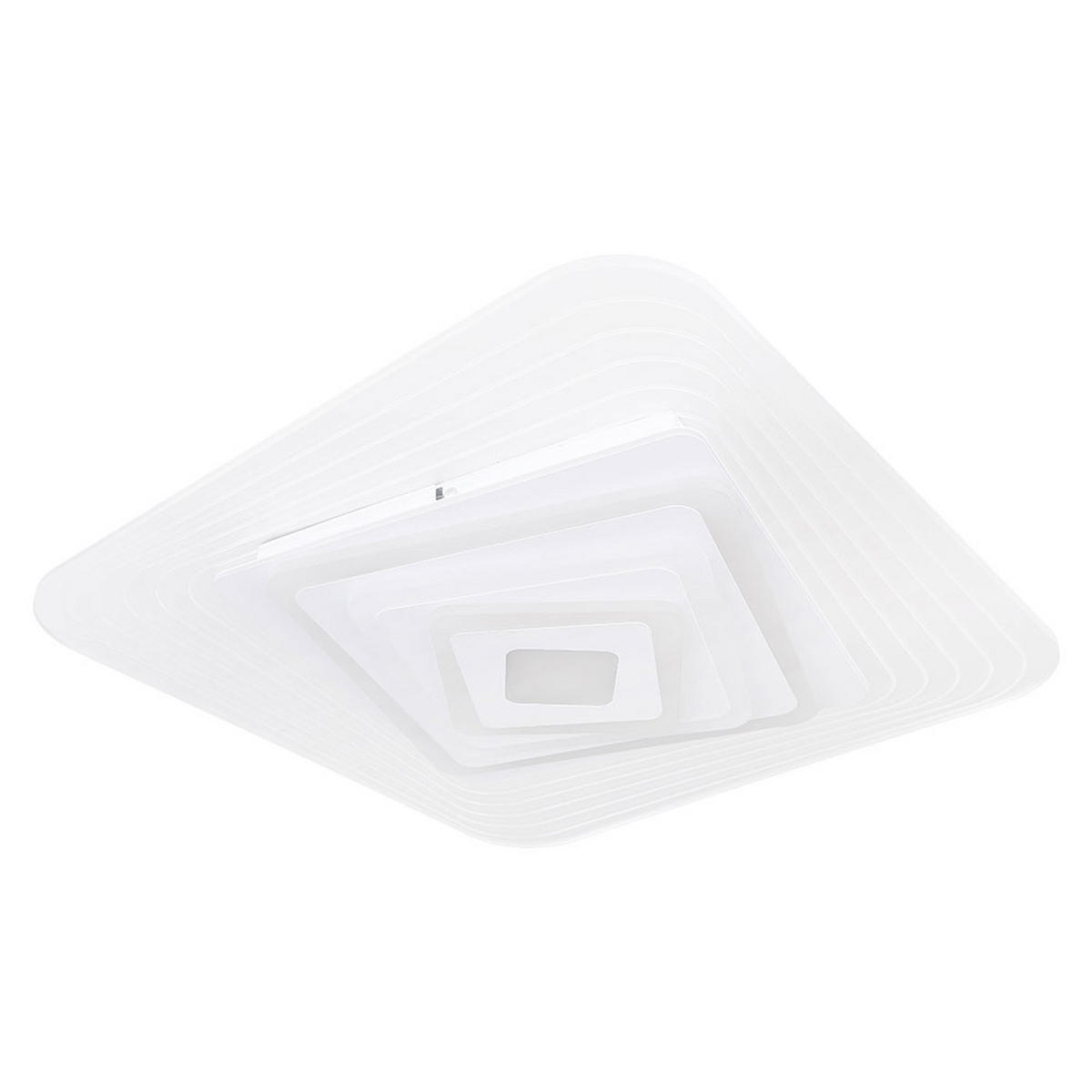 DECKENLEUCHTE LED, Metall-Acryl, Weiß, CCT, App-Steuerung - Weiß, Metall (50/50/6.5cm) - Globo Lighting