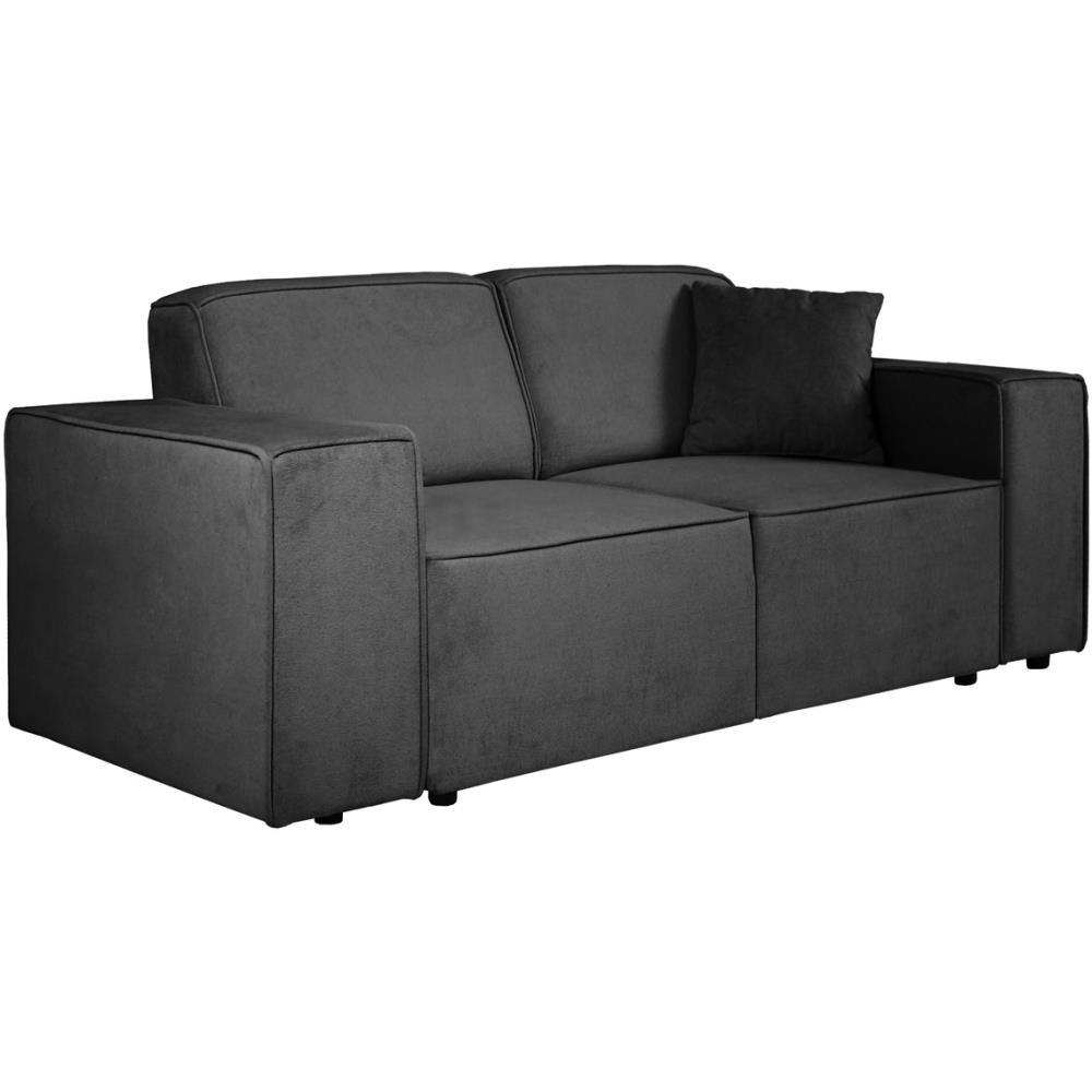 Beautysofa 2-Sitzer Schwarz 185x75x88 cm