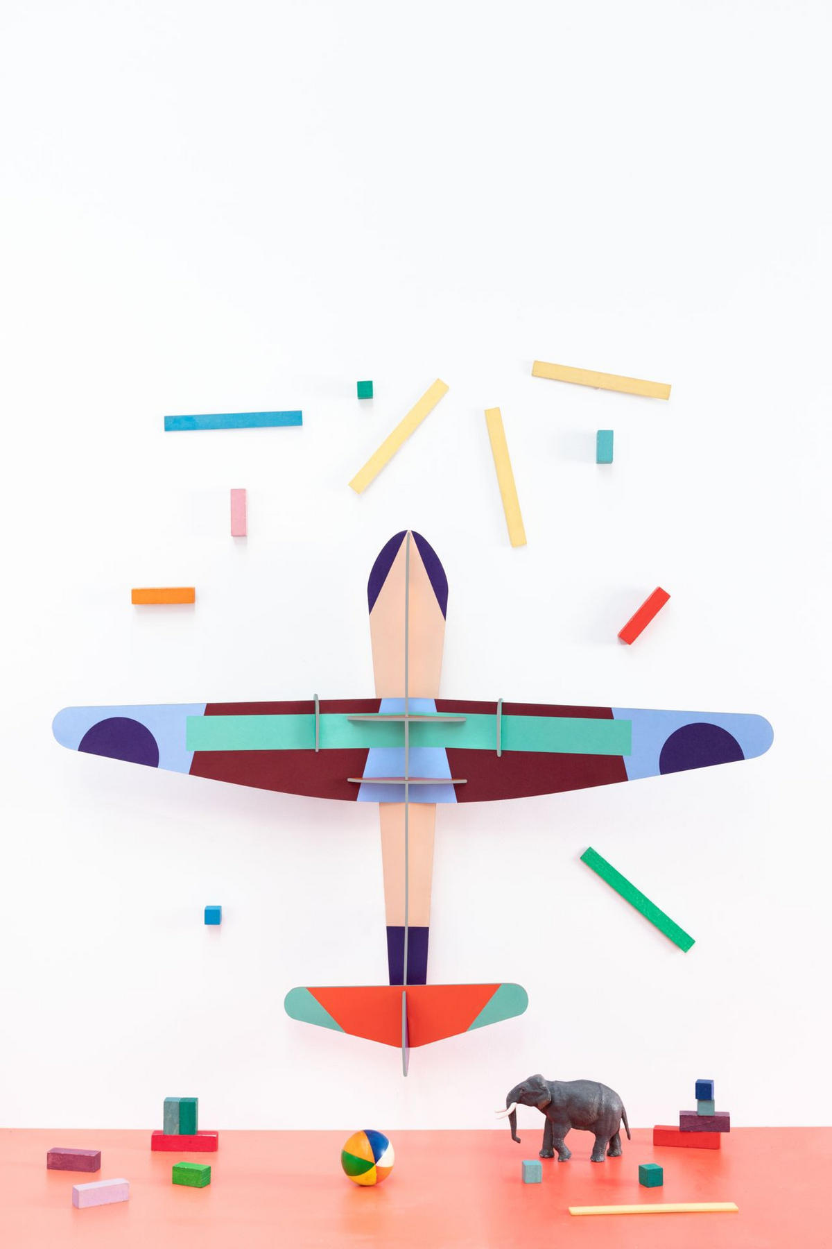 WANDDEKO Leuchts Papierflieg 15/63.5 cm - Multicolor, Wellpappe (15/63.5/86cm) - KUNSTLOFT