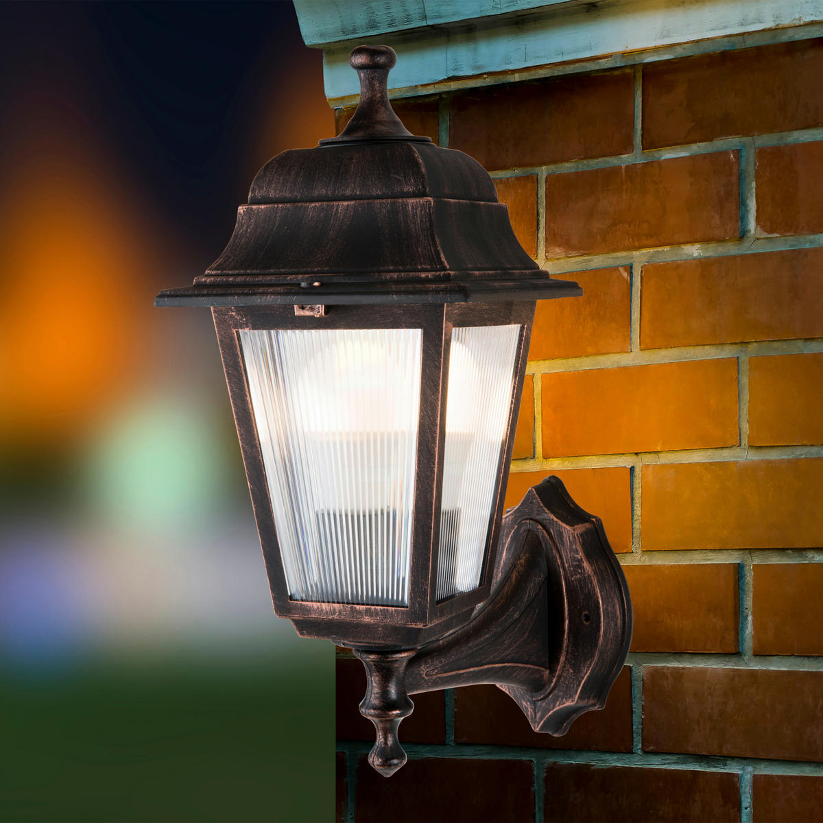 AUßENWANDLEUCHTE Huddersfield - Kupferfarben, Kunststoff (19/35/19cm) - lux.pro