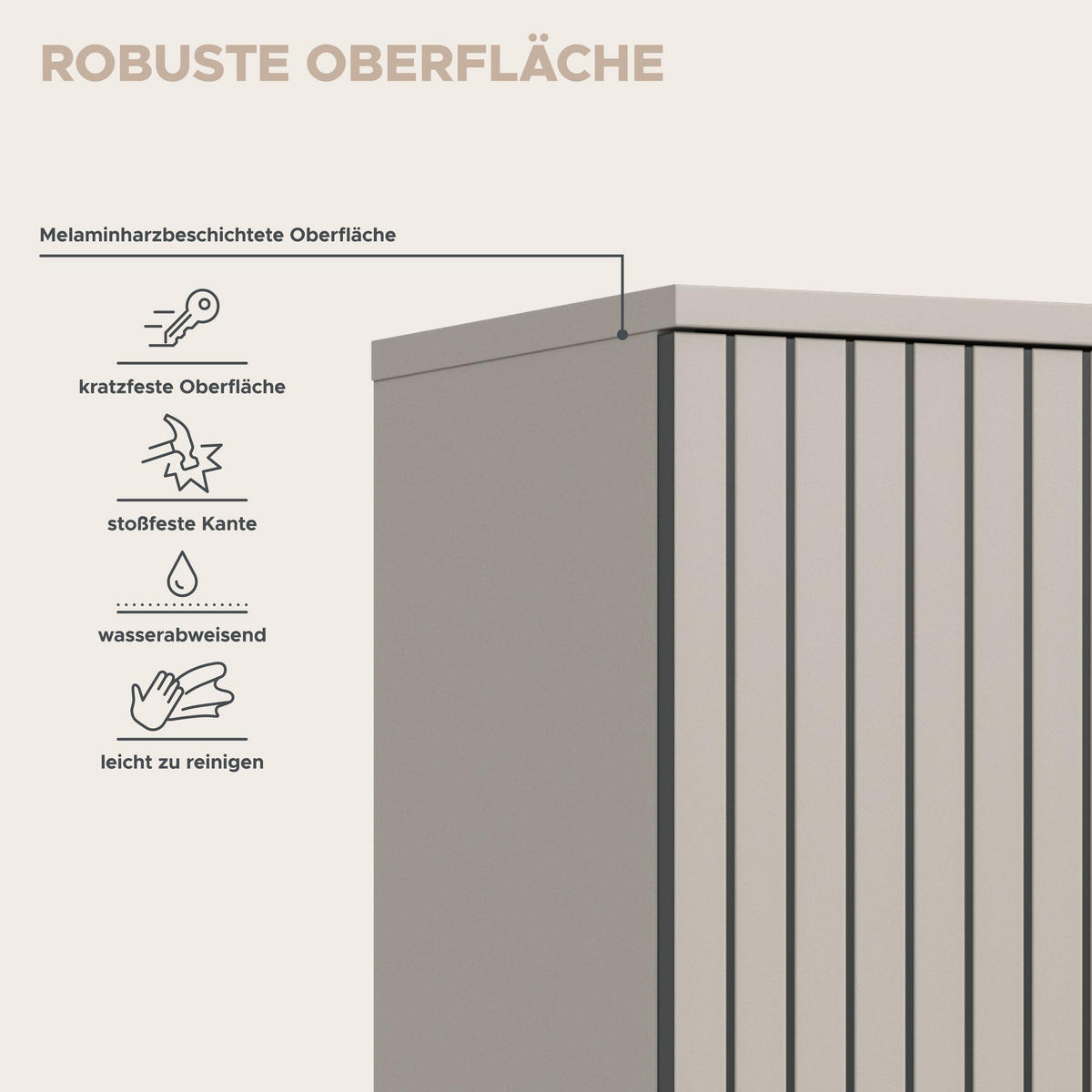 BADSCHRANK MONE (B/H/T: ca. 30/192/30 cm) in Kaschmir/Kaschmir - Kaschmir, Holzwerkstoff (30/192/30cm)