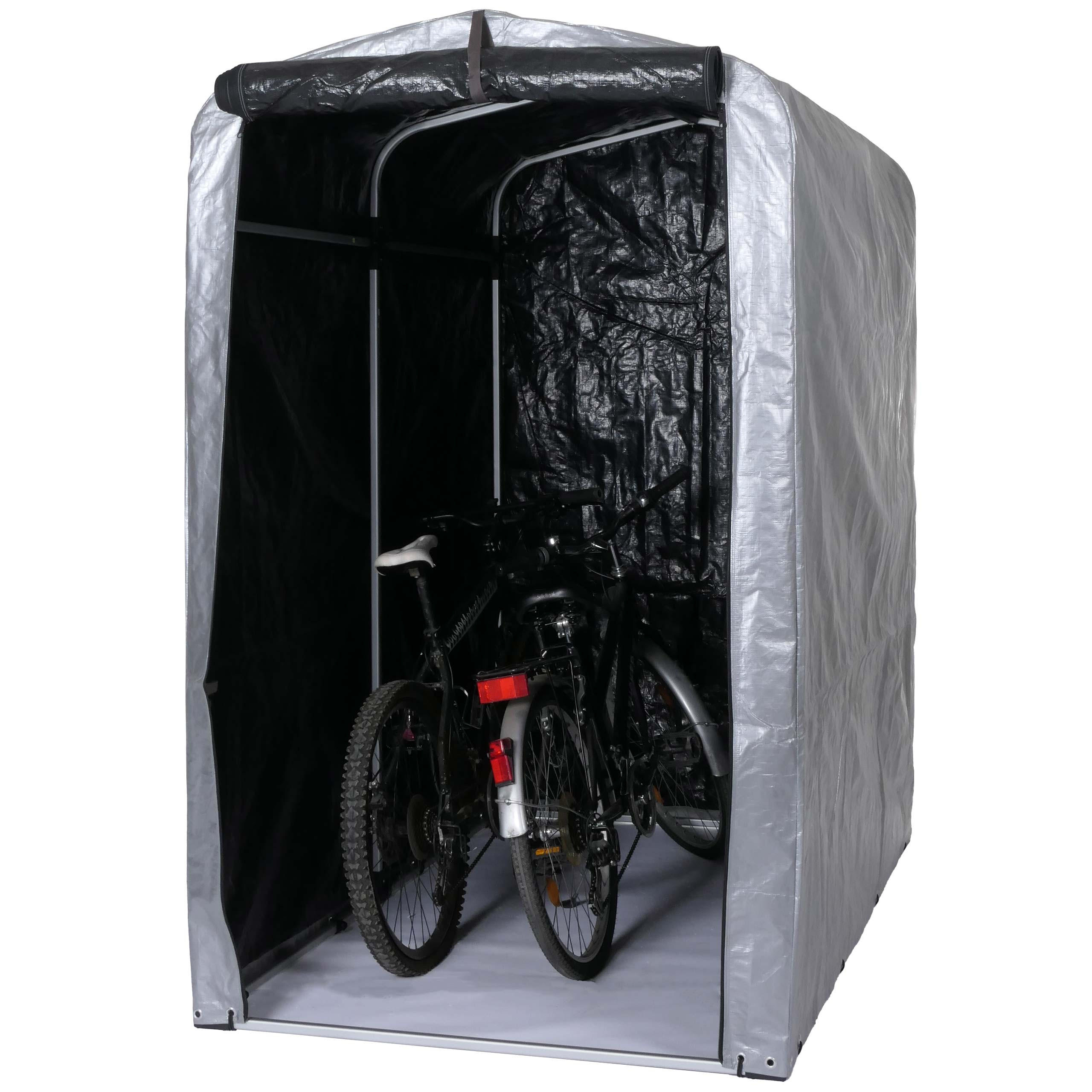FAHRRADGARAGE 201x121x201cm Silber - Silberfarben, Kunststoff (121/201/201cm) - PROREGAL