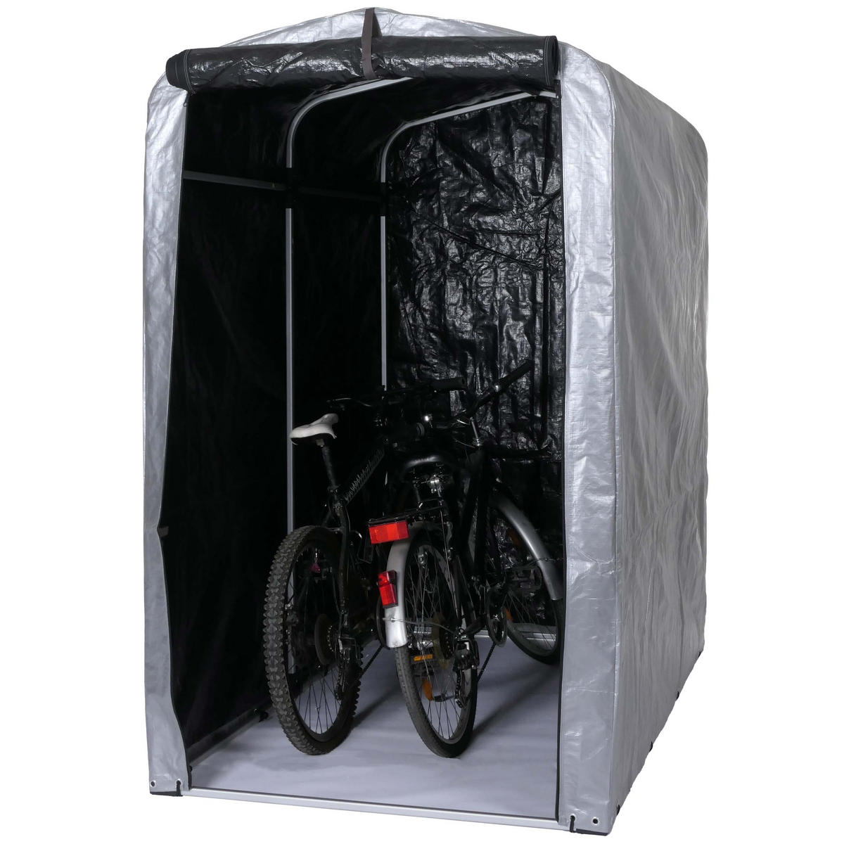 FAHRRADGARAGE Silber - Silberfarben, Metall (121/201/201cm) - MCW