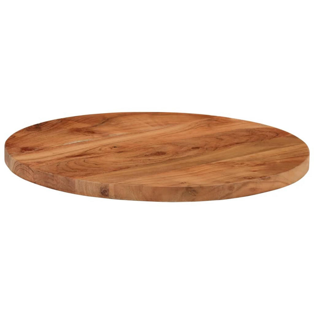 TISCHPLATTE Ø50/2,5 Cm Rund Massivholz Akazie - Naturfarben, Holz (50/50/2.5cm) - vidaXL