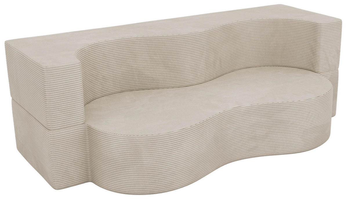 2-SITZER SOFA SANOA - Creme Cord - Creme, Textil (200/68/100cm) - MKS