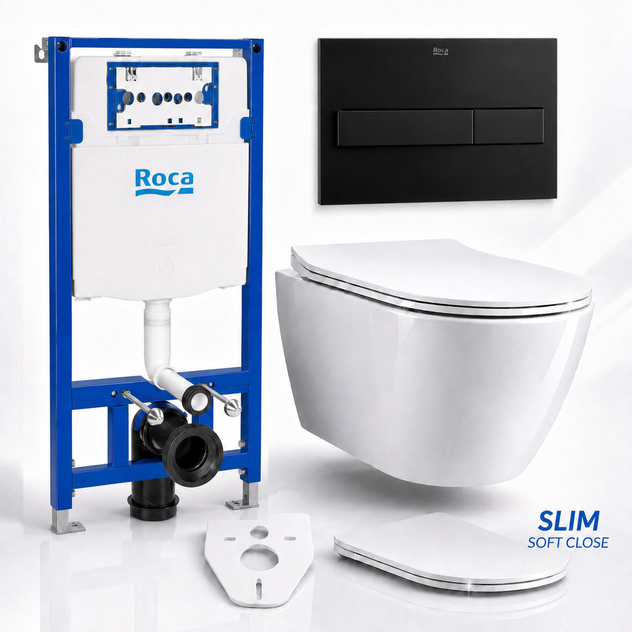 bad land Wc-Set Weiß 47.5x112x48.5 cm