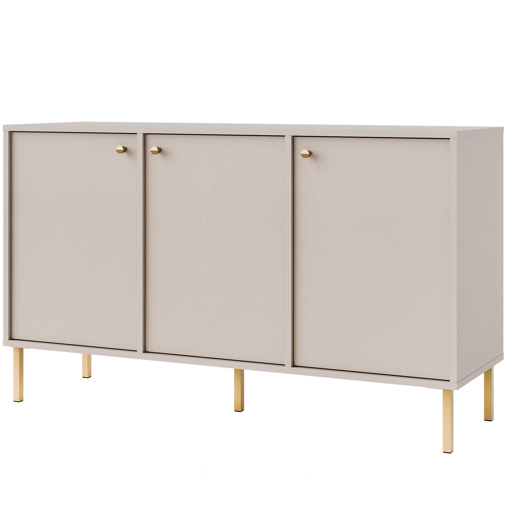 Konsimo® Kommode Creme 124.5x73.9x40.8 cm