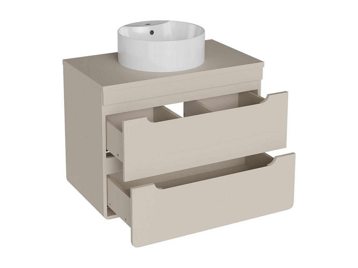 EINZELWASCHTISCH - 80 cm x 46 cm - Holz, Platte - Beige - ARUBA - Beige, Holz (80/59/46cm) - Vente-Unique