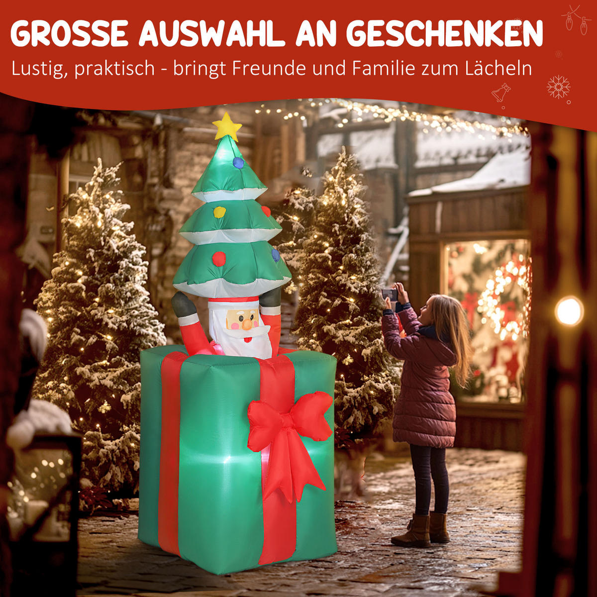 WEIHNACHTSMANN Rot 80.0/67.0/213.0cm - Rot, Textil (67/213/80cm)