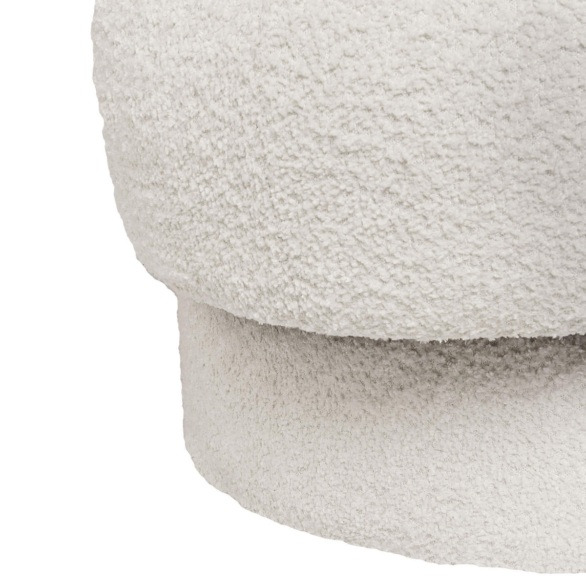 SESSEL Cremeweiß Aylo - Weiß, Textil (60/65/70cm) - Beliani