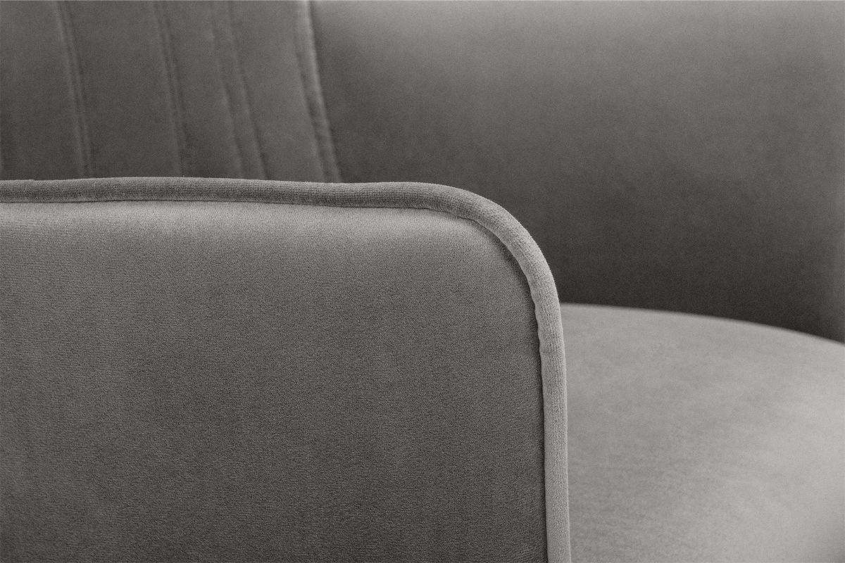 ESSZIMMERSTUHLE PYRUS 2-tlg Velours-Sitz, Grau/Schwarz - Schwarz/Grau, Textil/Metall (56/84/46cm) - KONSIMO®