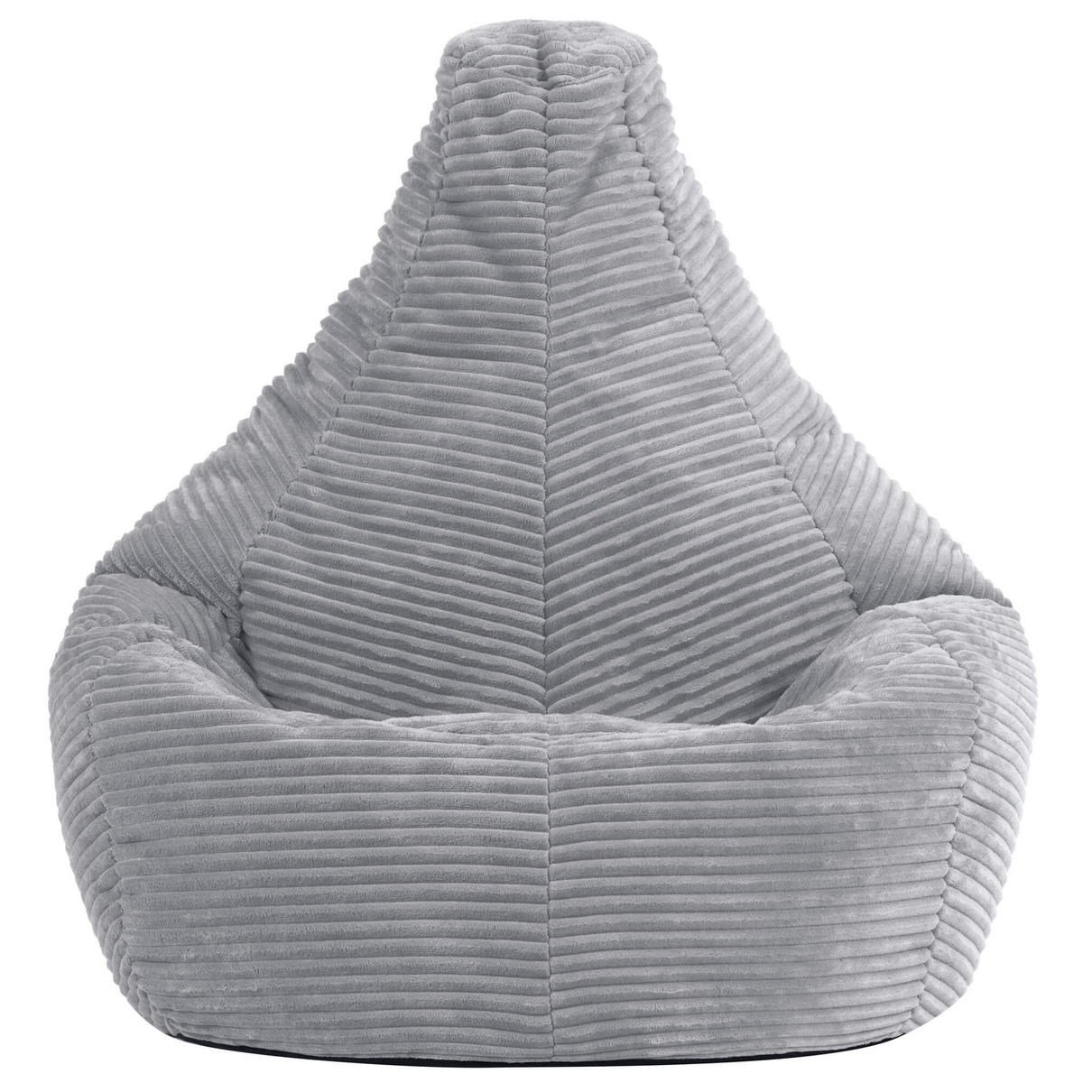 SITZSACK für Kinder Sessel aus Cord 2-tlg. - Grau, Textil (69/59/65cm) - icon