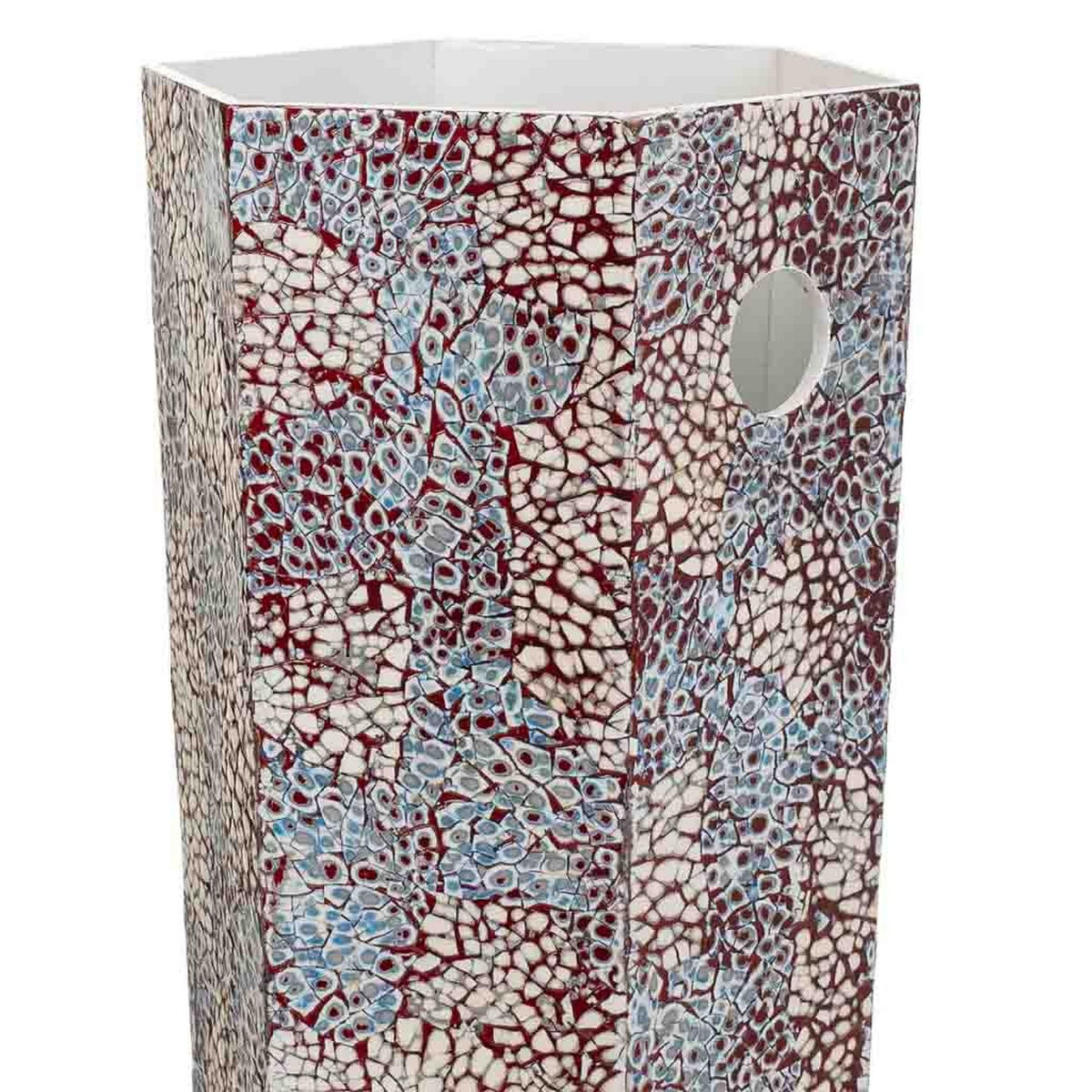 SCHIRMSTÄNDER aus Capiz, weiß, 24x58cm - Weiß, Holzwerkstoff (24/58/24cm) - Wanderlust