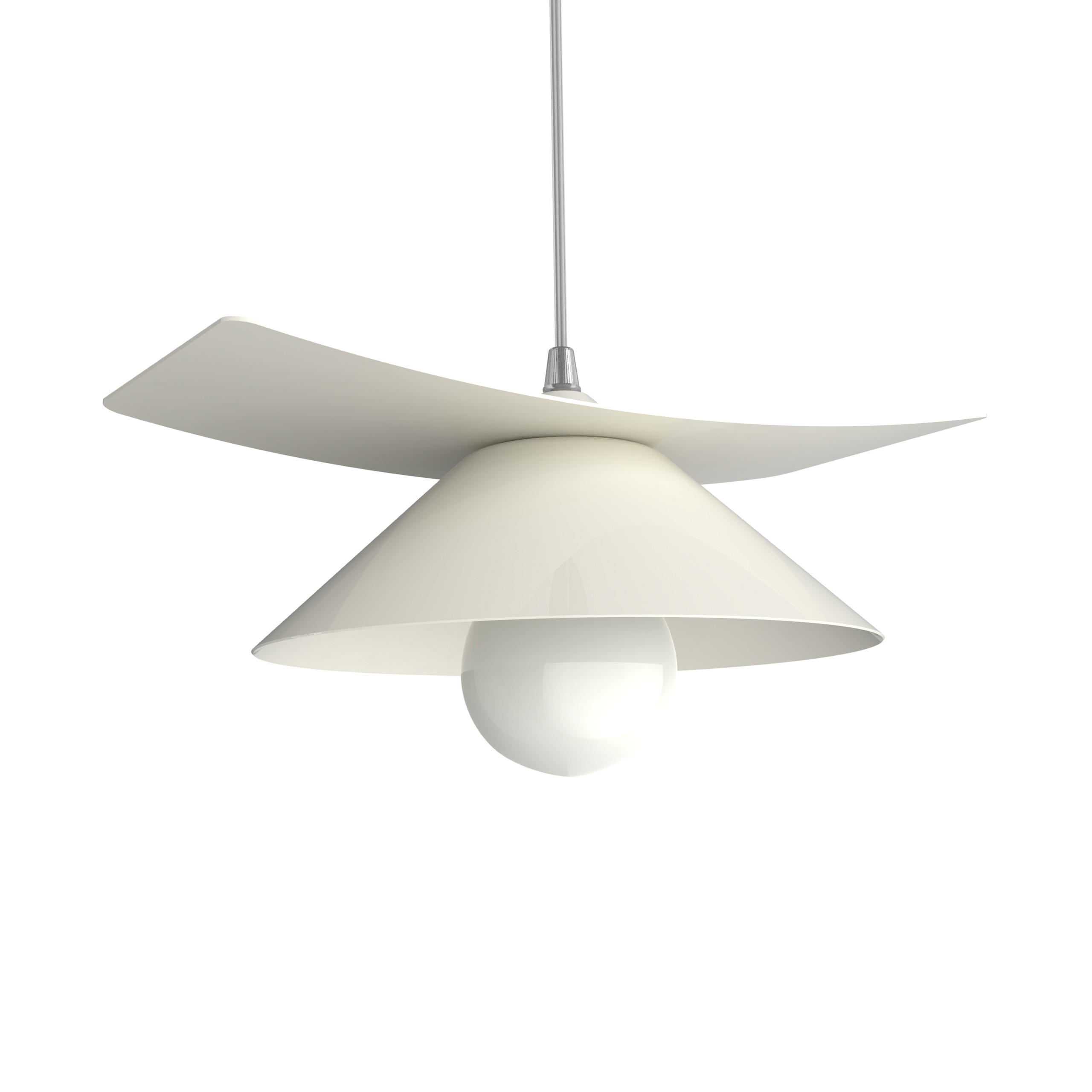 HÄNGELEUCHTE - Weiß Hochglanz, Metall (25/34/10cm) - Lumicom