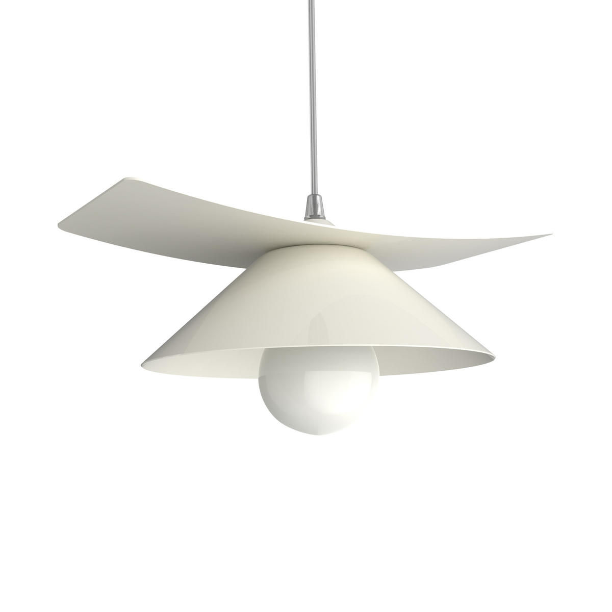 HÄNGELEUCHTE - Weiß Hochglanz, Metall (25/34/10cm) - Lumicom