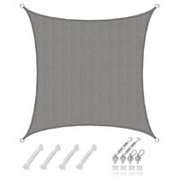 SONNENSEGEL Luftdurchlässig 300 cm Grau - Grau, Kunststoff (300/300cm) - Amanka
