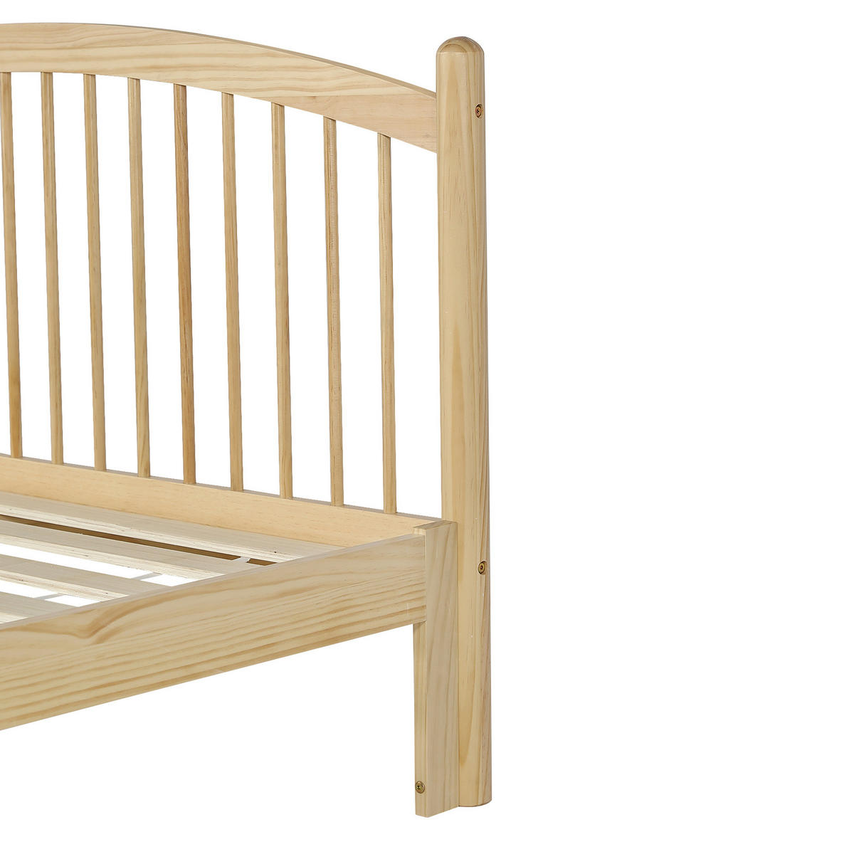 BETT 140/200 cm in Beige & Natur Massivholz mit Lattenrost Gitter-design - Naturfarben, Holzwerkstoff (140/200cm) - STILVORA