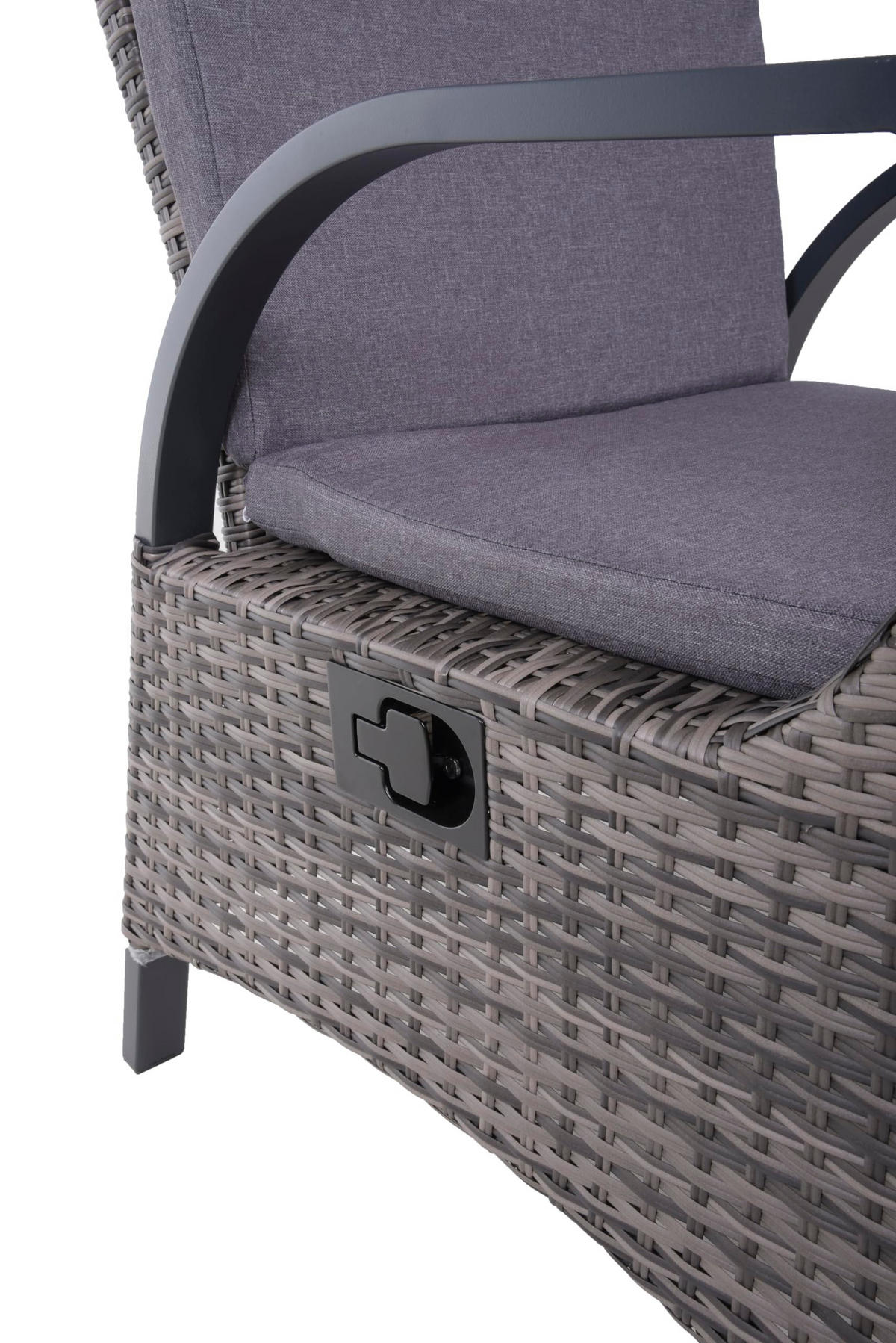 GARTENSTUHL 2er Set Bern Hochlehner - Schwarz, Kunststoff (58/113/65cm) - DELUKE