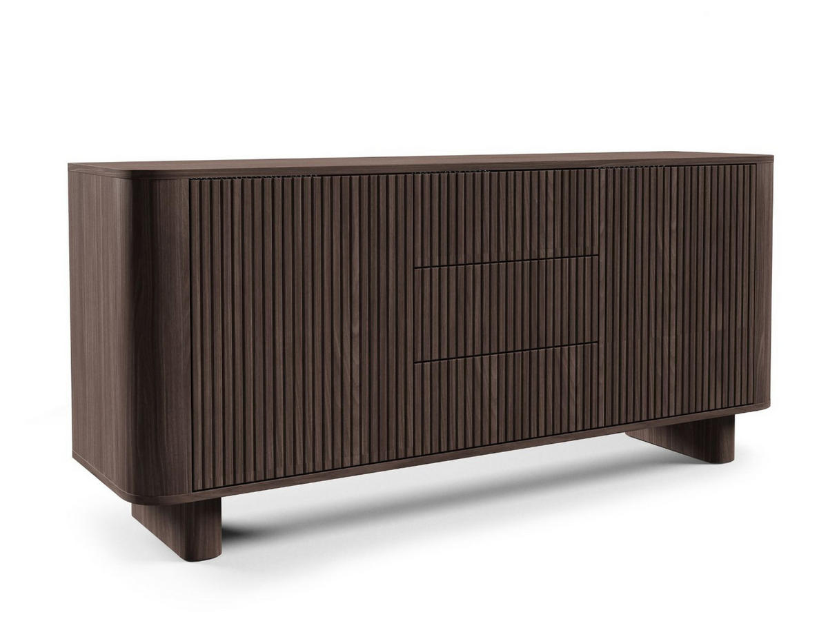 KOMMODE Nussbaum AKARI - Nussbaumfarben, Holzwerkstoff (150/70/40cm) - Compleo24