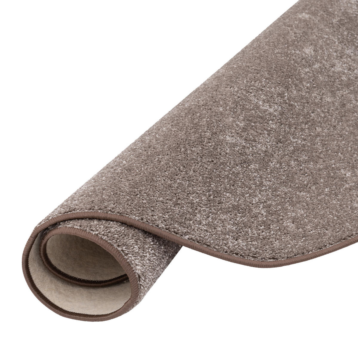 HOCHFLOR VELOURS TEPPICH COTTAGE RUND - Taupe, Textil (100/100cm) - Snapstyle