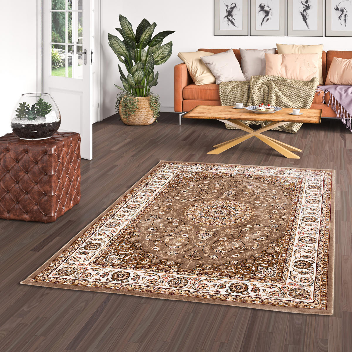 KLASSIK ORIENT TEPPICH MASKAT - Beige, Textil (80/150cm) - Pergamon