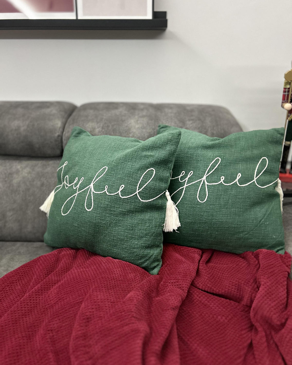 DEKORATIVNÍ POLŠTÁŘ sada 2 ks Zelený 45/45 cm Elettaria - bílá/zelená barva, textil (45/45cm) - Beliani