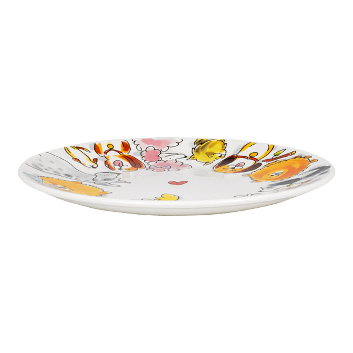 FRÜHSTÜCKSTELLER Hunde in Bunt - 22cm - Multicolor, Keramik (21.8/21.8/2.5cm) - Blond Amsterdam