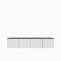 LOWBOARD VAREN 200/41/40 cm, Hängender TV-Schrank Anthrazit / Weiß - Anthrazit/Weiß, Holzwerkstoff (200/41/40cm) - MASSENO
