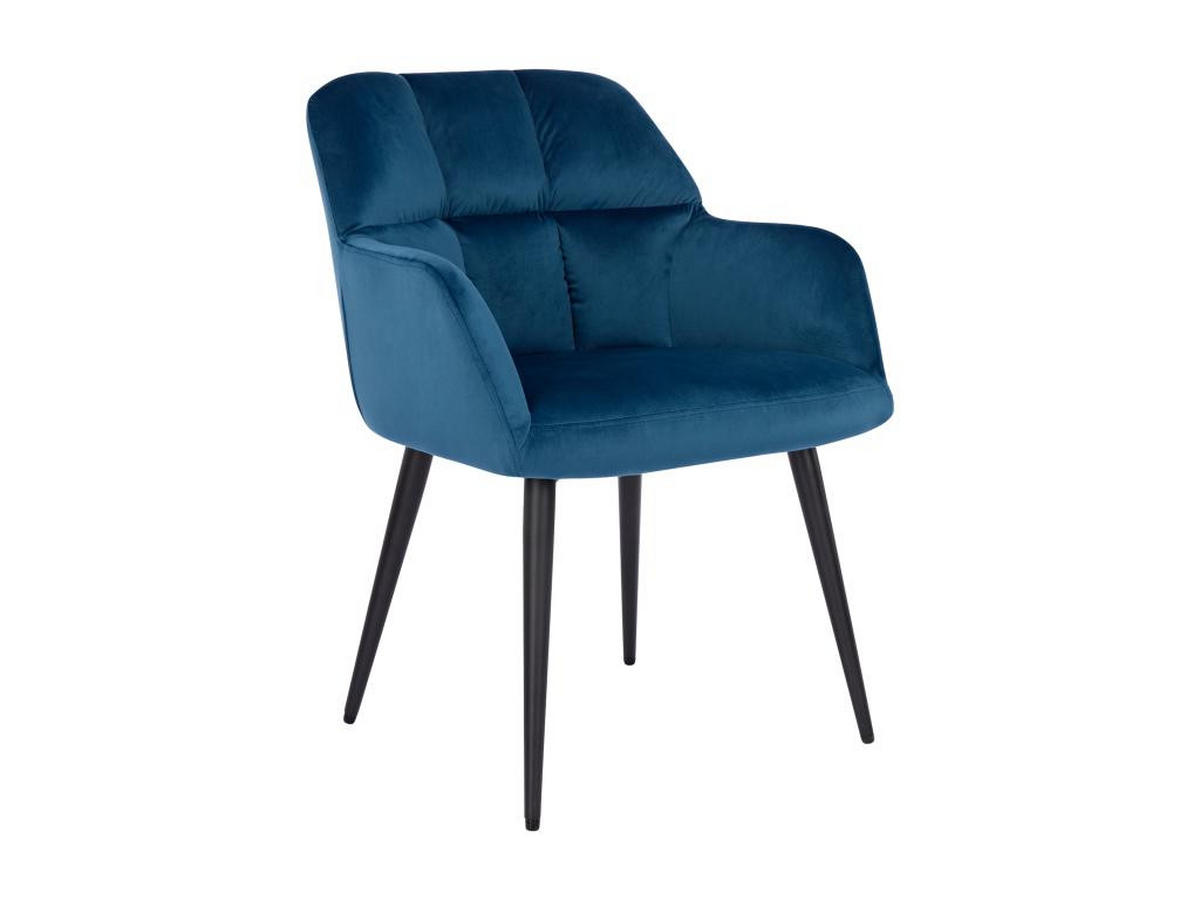 STUHL 2er-Set - Samt & Metall - Blau - PEGA - Blau, Textil (62/78/58.5cm) - Pascal Morabito