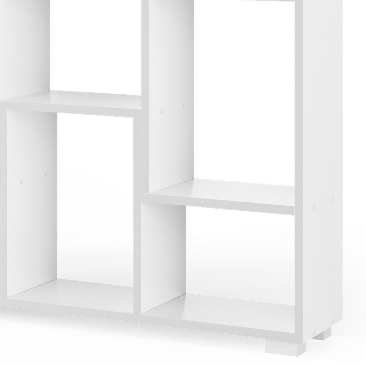 RAUMTEILER Domus Weiß 60.2 x 120 cm 8 Fächer - Weiß, Holzwerkstoff (60.2/120/20.1cm) - Vicco