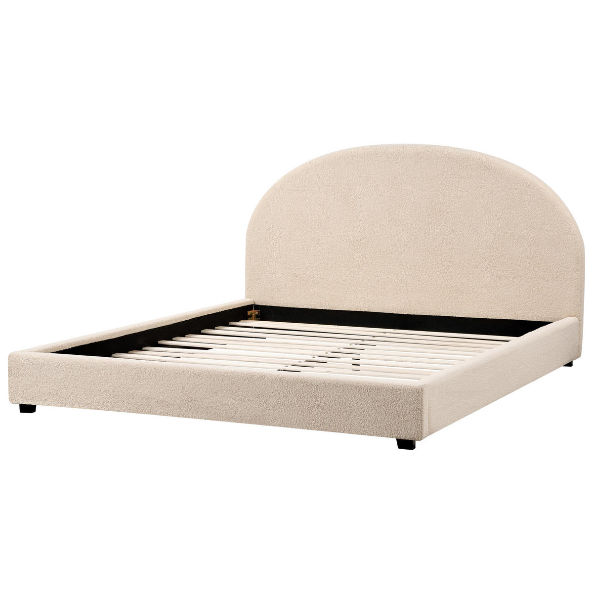 BETT mit Lattenrost 180/200 cm Beige Vaucluse - Beige, Textil (180/200cm) - Beliani