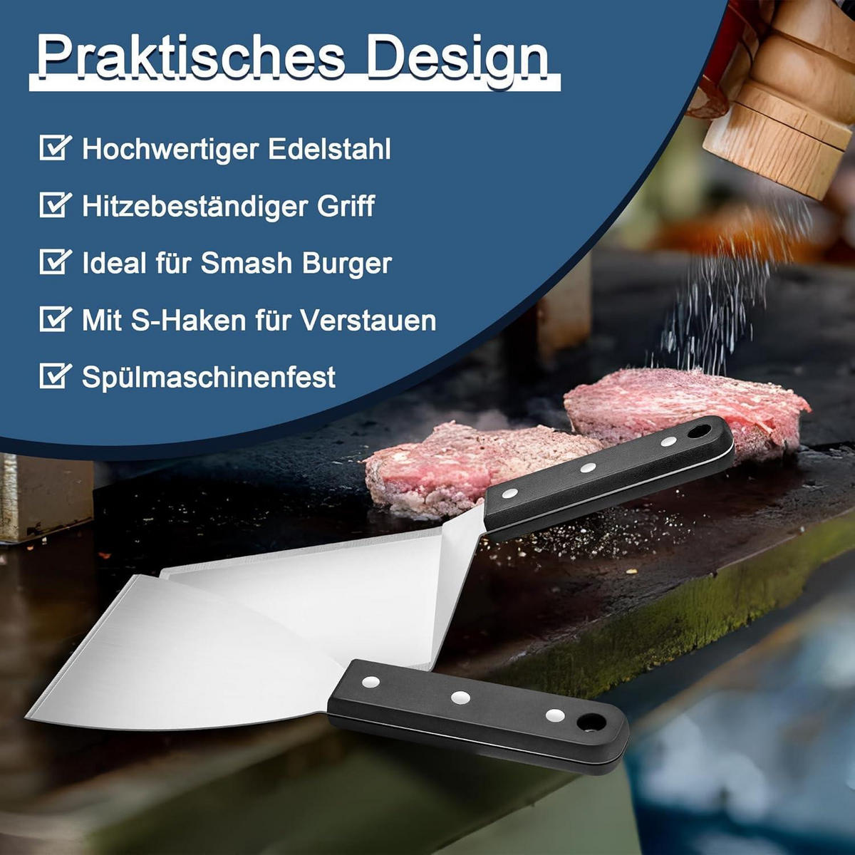 GRILLSPACHTEL Set 2-teilig Edelstahl - Multicolor, Metall (13/1.3/30cm)