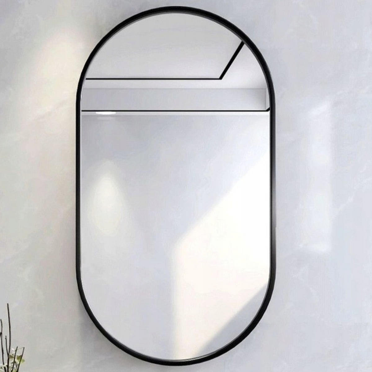 SPIEGEL, schwarz 100x50 cm - Schwarz, Glas (50/100/4cm) - Rexo