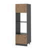MIKROWELLENSCHRANK R-Line Artisan-Eiche 60 cm - Anthrazit/Eiche Artisan, Holzwerkstoff (60/206.8/57.2cm) - Vicco