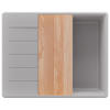 SPÜLBECKEN Kopenhagen, 2-er set Grau 62/50 cm 1 Becken + Ablauf-Set + Schneidebrett ab 50er Unterschrank - Beige/Grau, Kunststoff (62/20/50cm) - Primagran