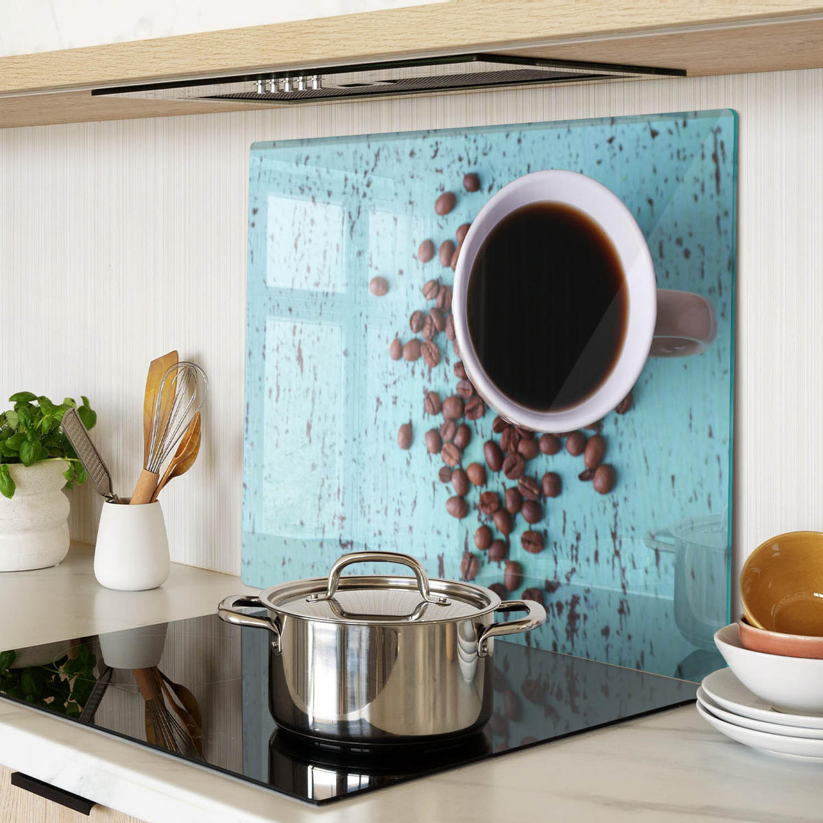 GLASPLATTE 60x52 cm Schwarzer Kaffee - Braun, Glas (60/0.4/52cm) - TULUP
