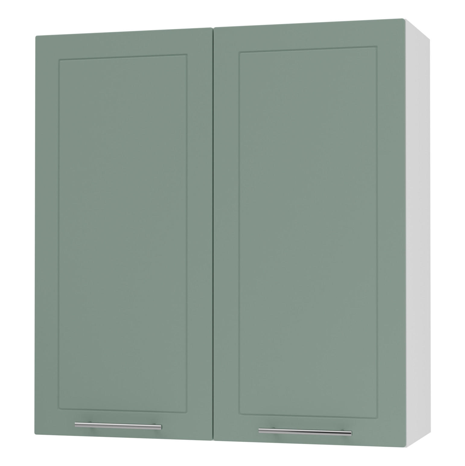 KÜCHENHÄNGESCHRANK Kvantum W4/90 Mint Matt / Weiß Matt 90 / 32,5 / 96cm - Weiß/Mintgrün, Holz/Holzwerkstoff (90/96/32.5cm) - Feldmann-Wohnen