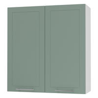 KÜCHENHÄNGESCHRANK Kvantum W4/90 Mint Matt / Weiß Matt 90 / 32,5 / 96cm - Weiß/Mintgrün, Holz/Holzwerkstoff (90/96/32.5cm) - Feldmann-Wohnen