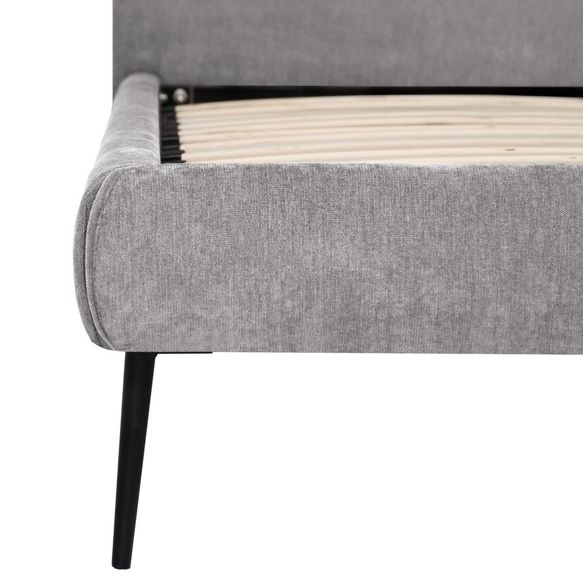 ČALOUNĚNÁ POSTEL Nuit, dvoulůžko 160x200 cm bez matrace, žinylková látka, šedá - šedá, textil (160/200cm) - Beautysofa