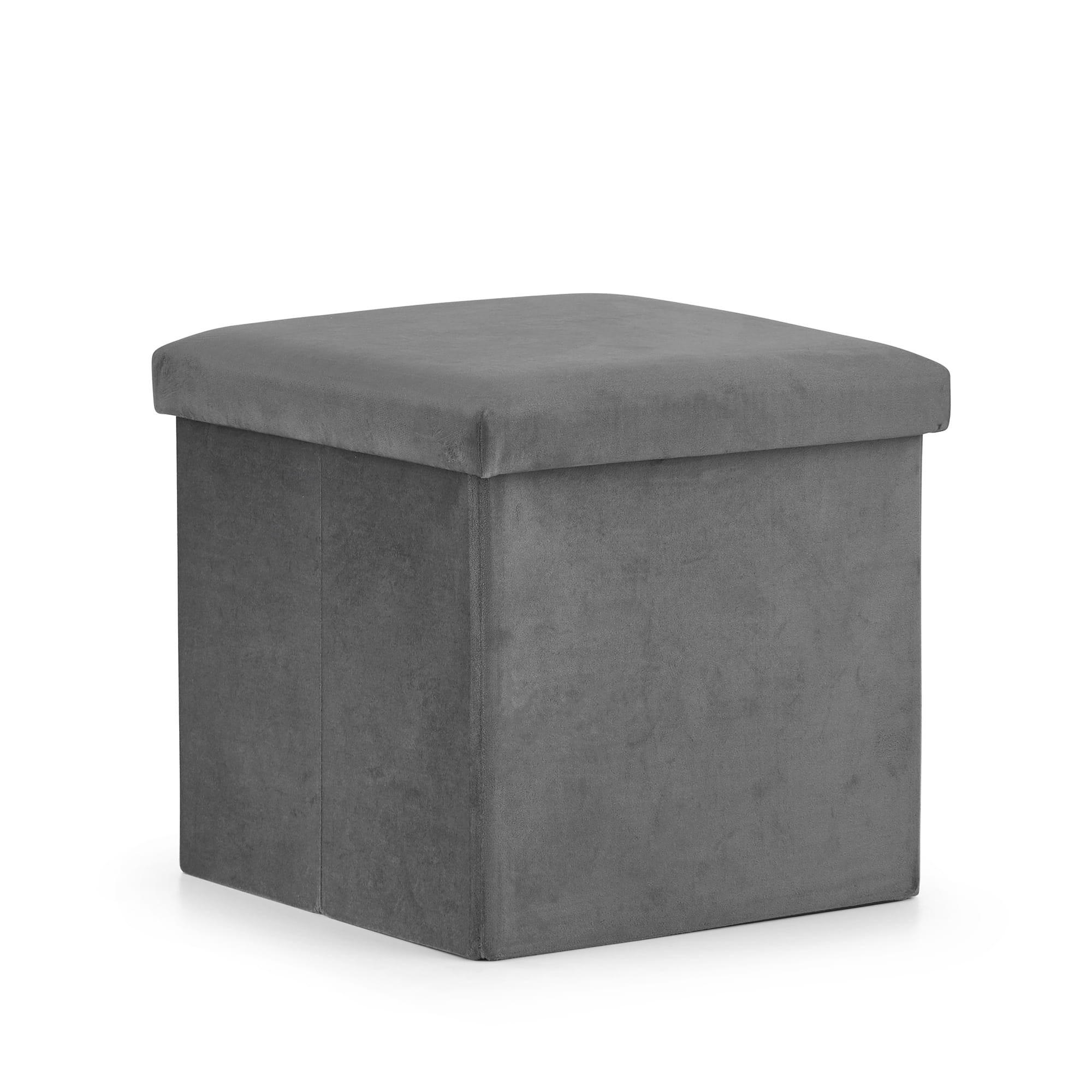 SITZBOX Cortona M Samt Grau - Grau, Textil (30/30/30cm) - Komodee