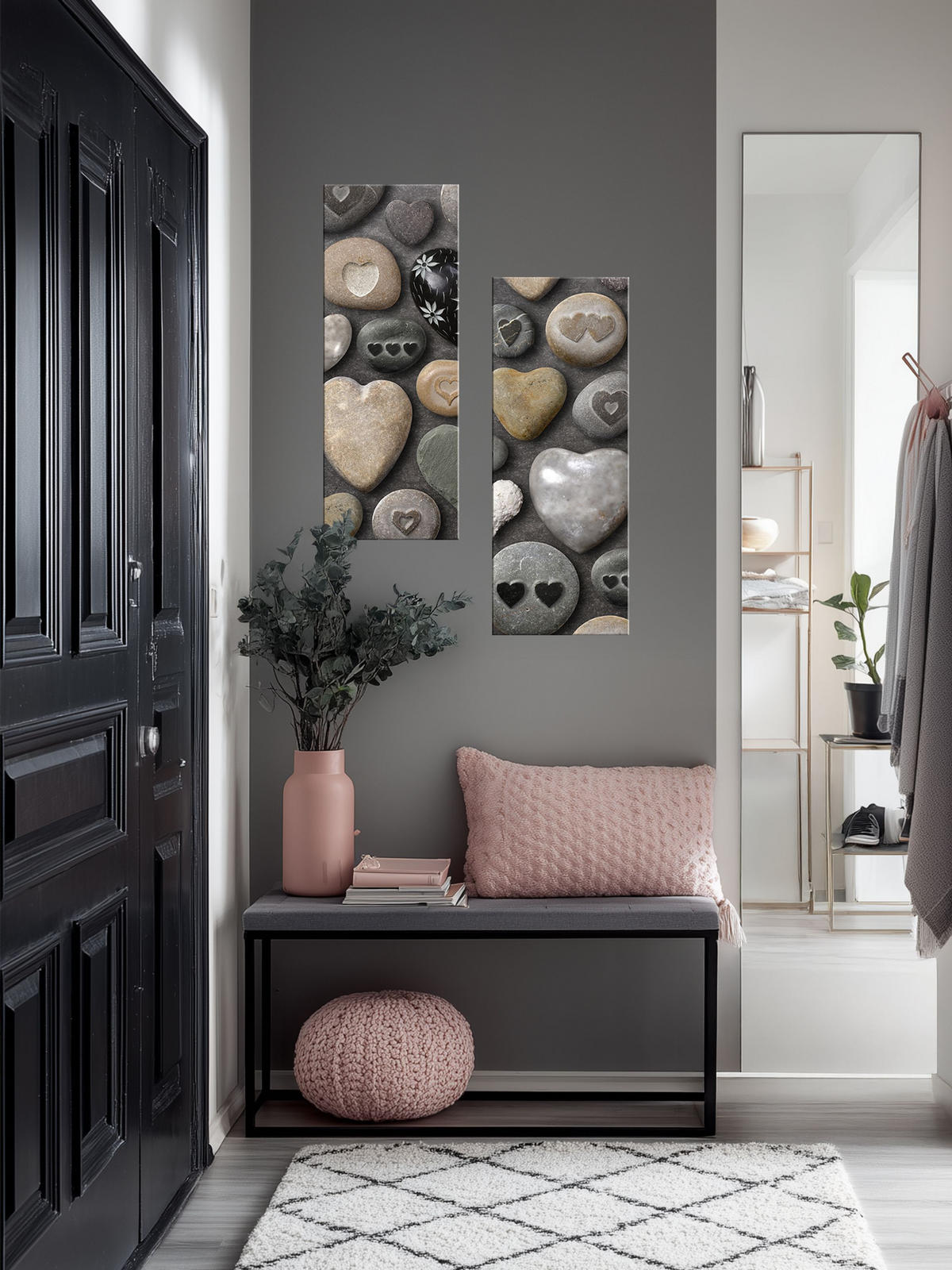 GLASBILD 30x80 cm Stillleben grau - Beige, Glas (30/80cm) - artissimo