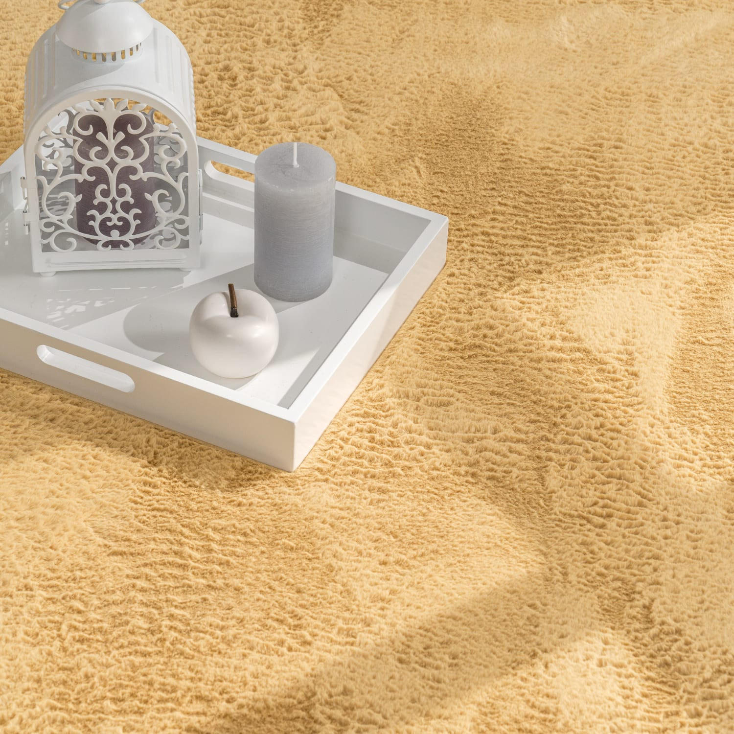 Thumbnail - Kadima Design Teppich, Gelb, Textil, Rund, 80x80 cm, in verschiedenen Größen erhältlich, Teppiche & Böden, Teppiche