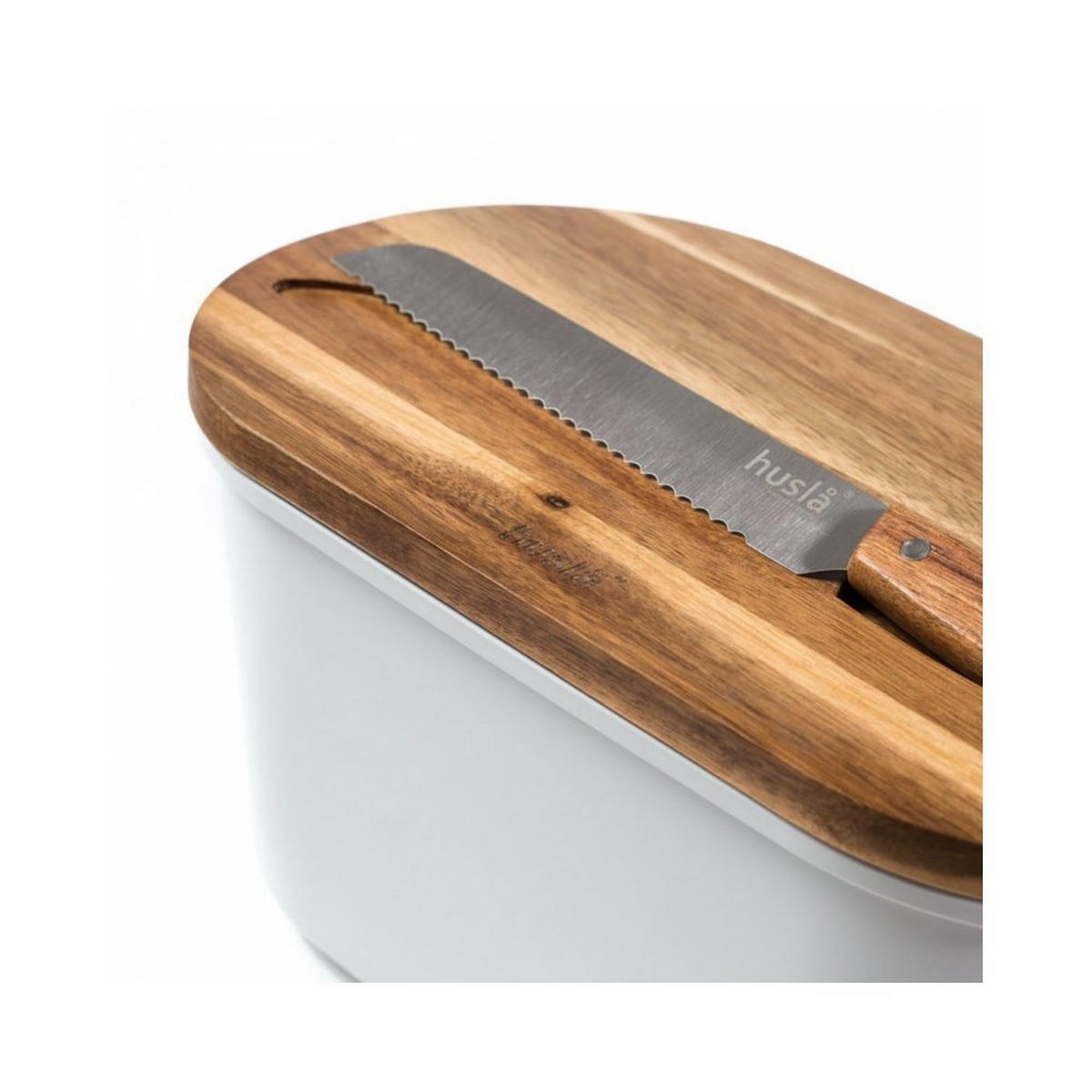 BROTKASTEN Weiß 37.5/21.5/19 cm 73940 - Weiß, Holz (21.5/19/37.5cm) - Husla 